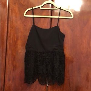 English Factory Black crochet Cami Size Medium